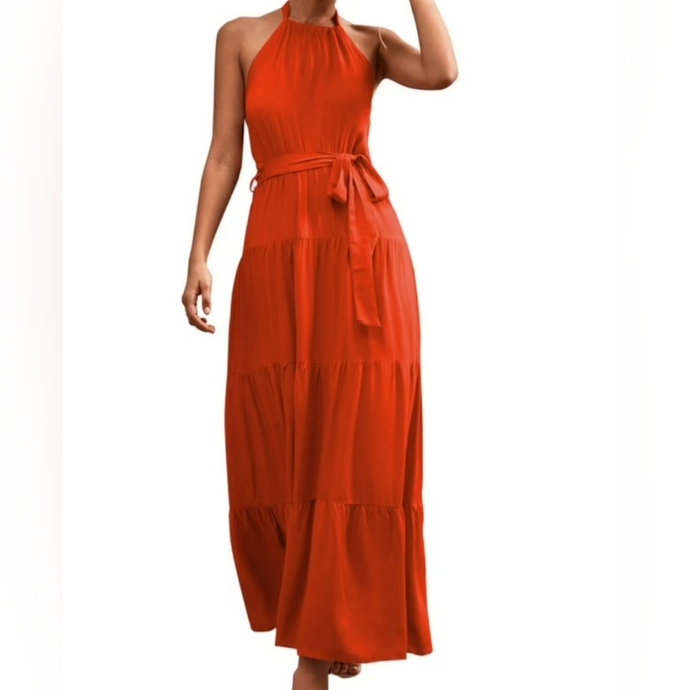 Temofon Halter Neck Dress